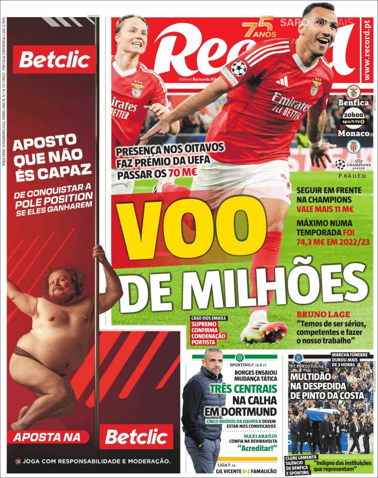 Portada de Record (Portugal)