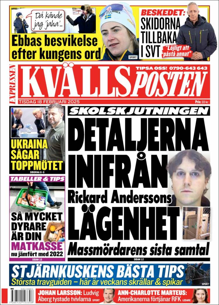 Portada de Kvällsposten (Sweden)