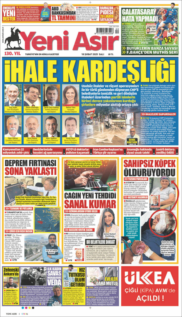 Portada de Yeni Asır (Turkey)