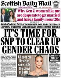 Portada de Scottish Daily Mail (Reino Unido)