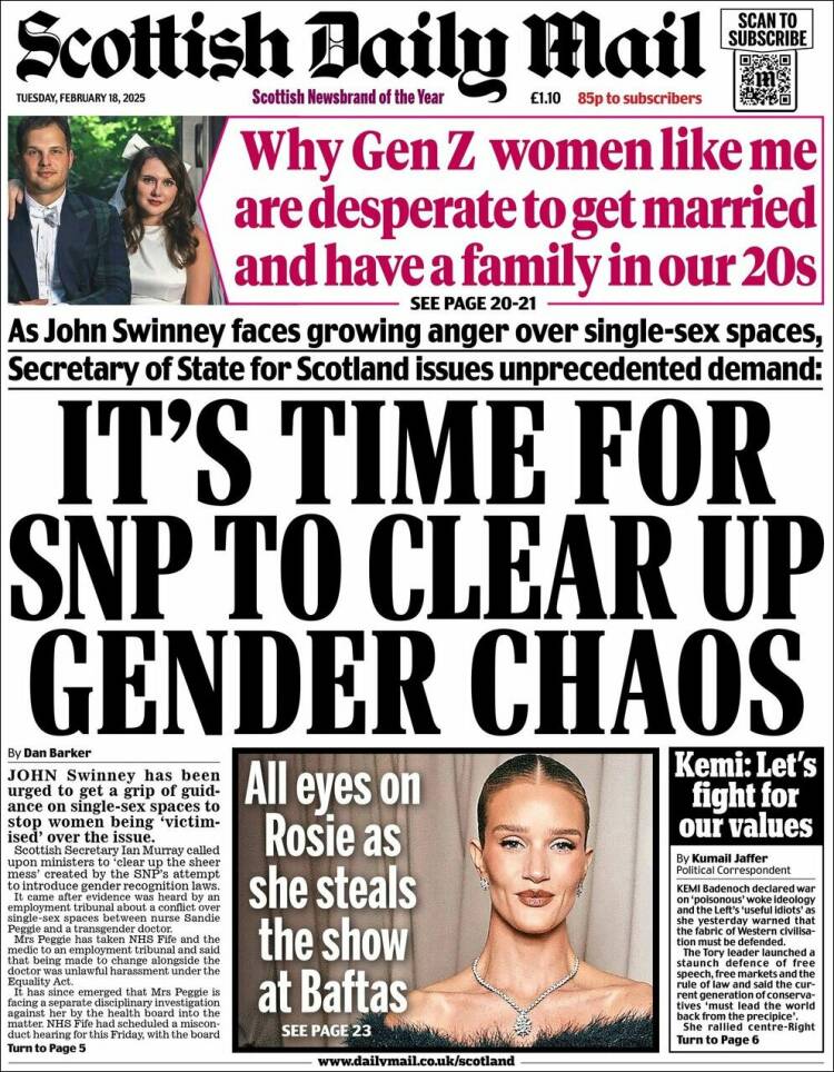 Portada de Scottish Daily Mail (United Kingdom)