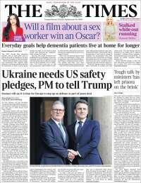 Portada de The Times (Reino Unido)