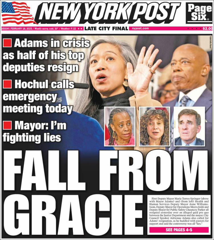 Portada de New York Post (USA)