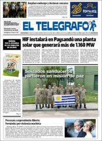 Portada de El Telégrafo (Uruguay)