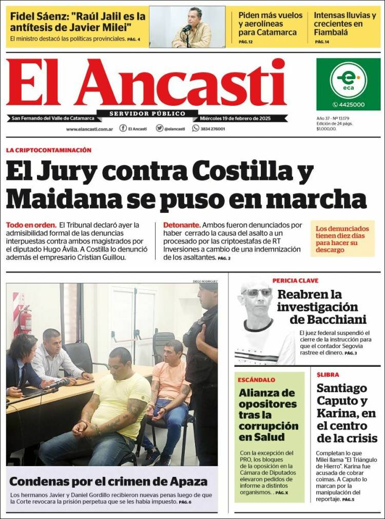 Portada de El Ancasti (Argentina)