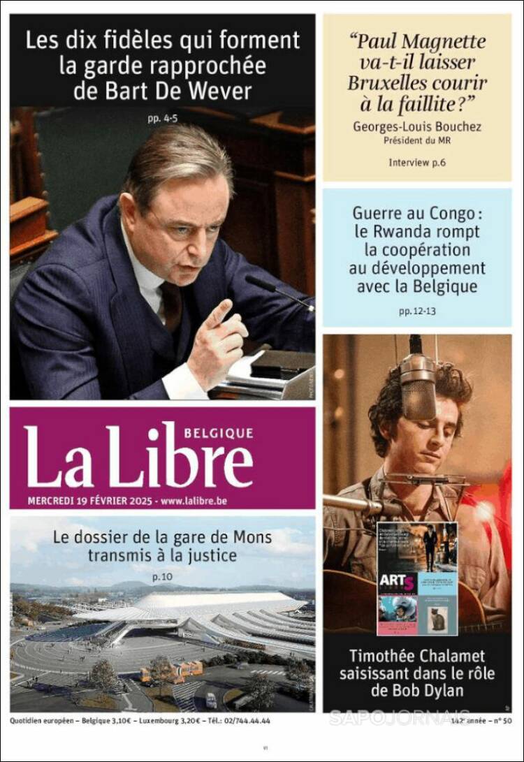 Portada de La Libre.be (Belgium)