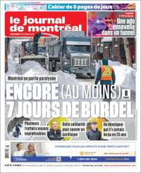 Portada de Le Journal de Montréal (Canada)