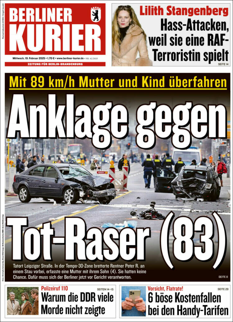 Portada de Berliner Kurier - Startseite BK (Alemania)