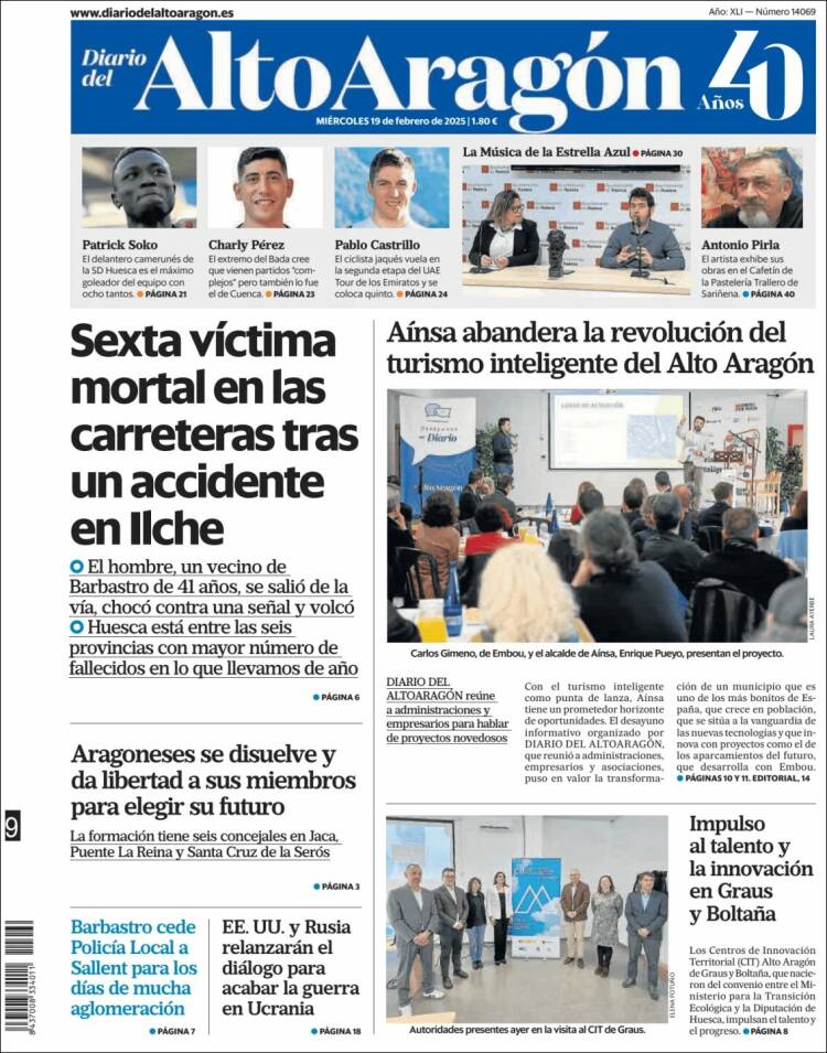 Portada de Diario del AltoAragón (Spain)