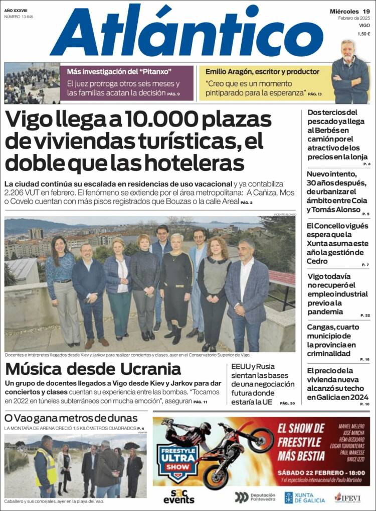 Portada de Atlántico Diario (España)