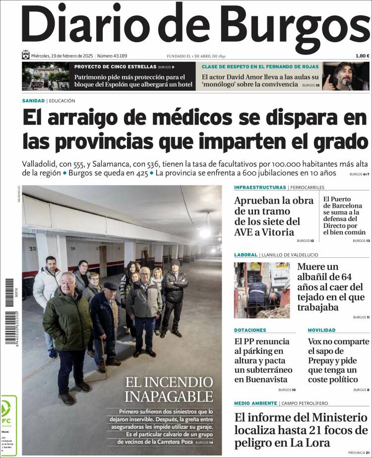 Portada de Diario de Burgos (España)