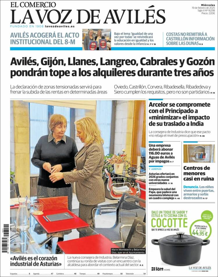 Portada de El Comercio - Avilés (Spain)