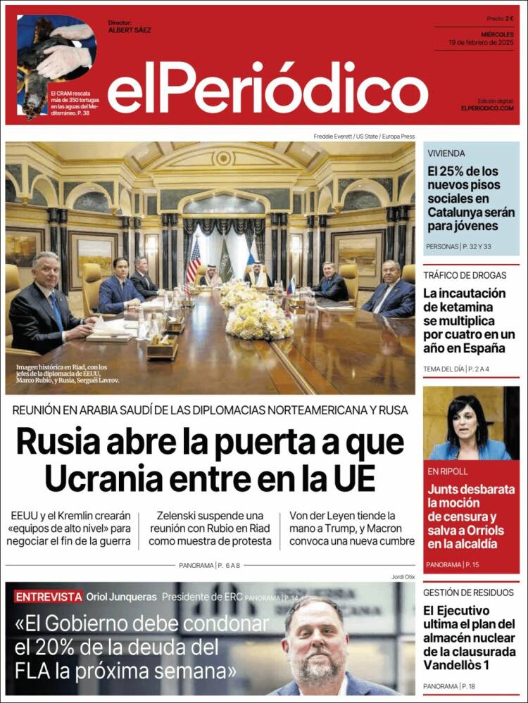 Portada de El Periódico (Spain)