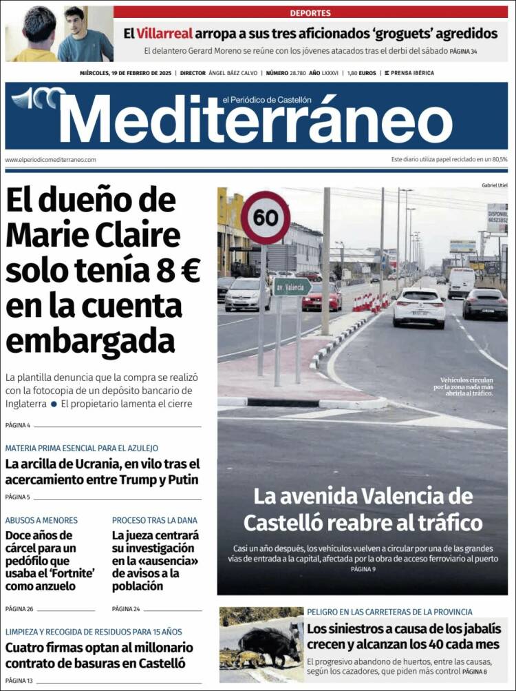 Portada de El Periódico Mediterraneo (Spain)