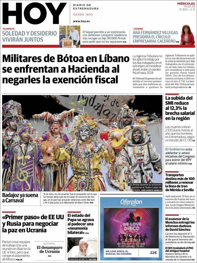 Portada de Hoy - Caceres (Spain)