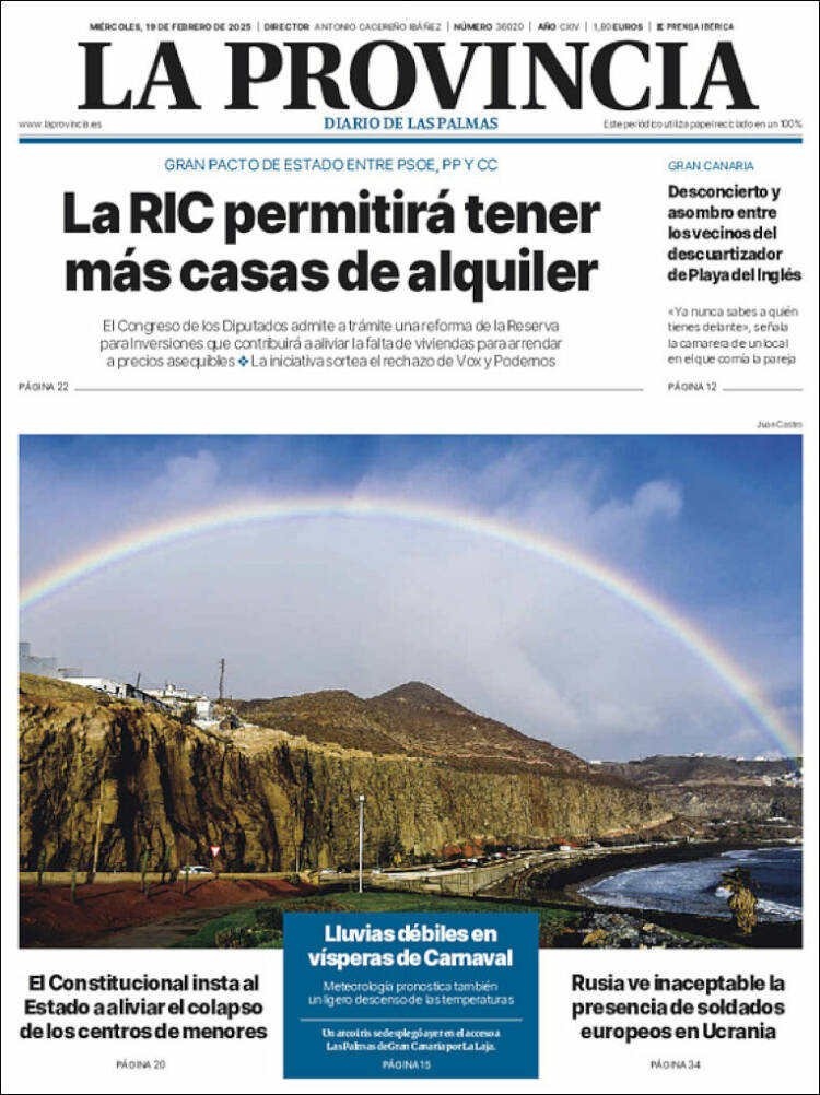 Portada de La Provincia (Spain)