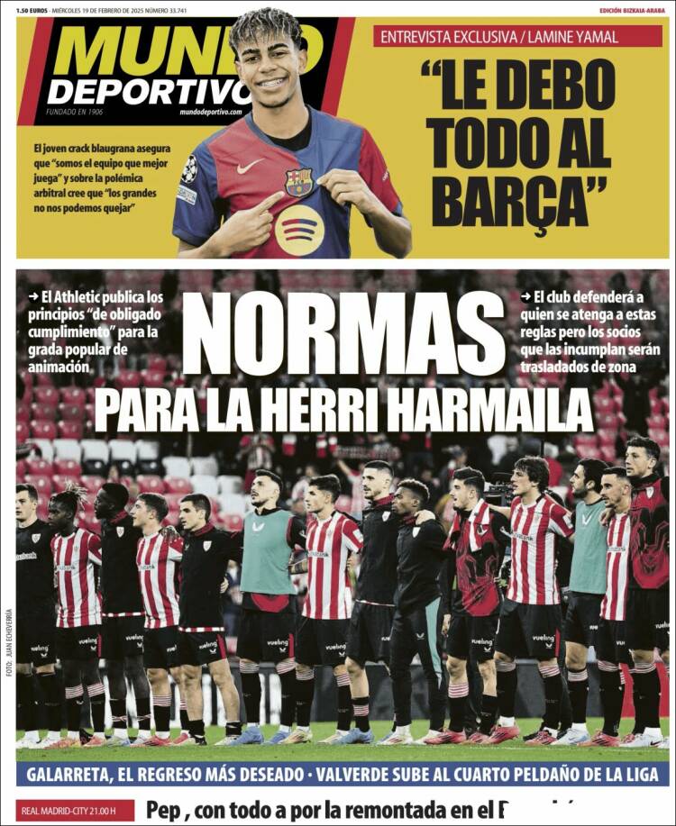 Portada de Mundo Deportivo Bizkaia (España)