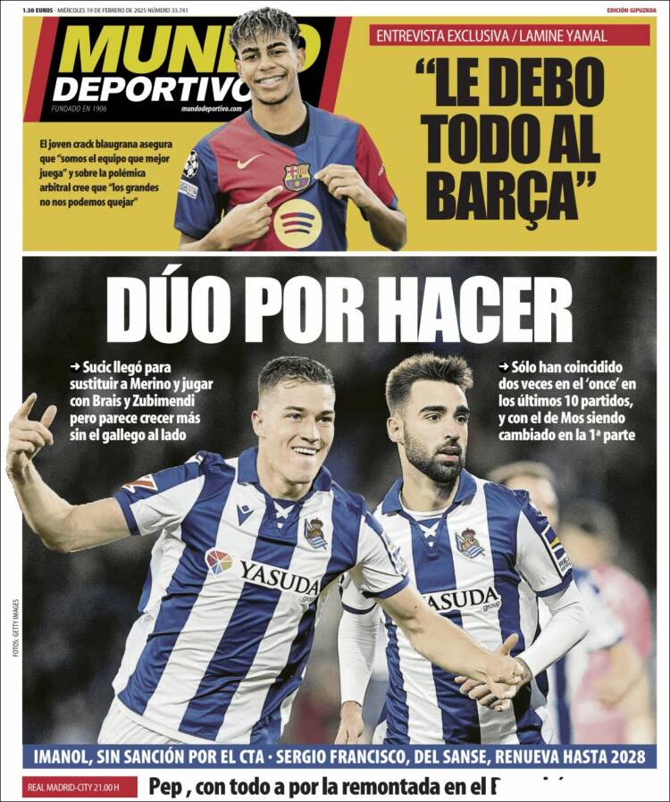 Portada de Mundo Deportivo Gipuzkoa (Spain)