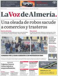 Portada de La Voz de Almería (Spain)