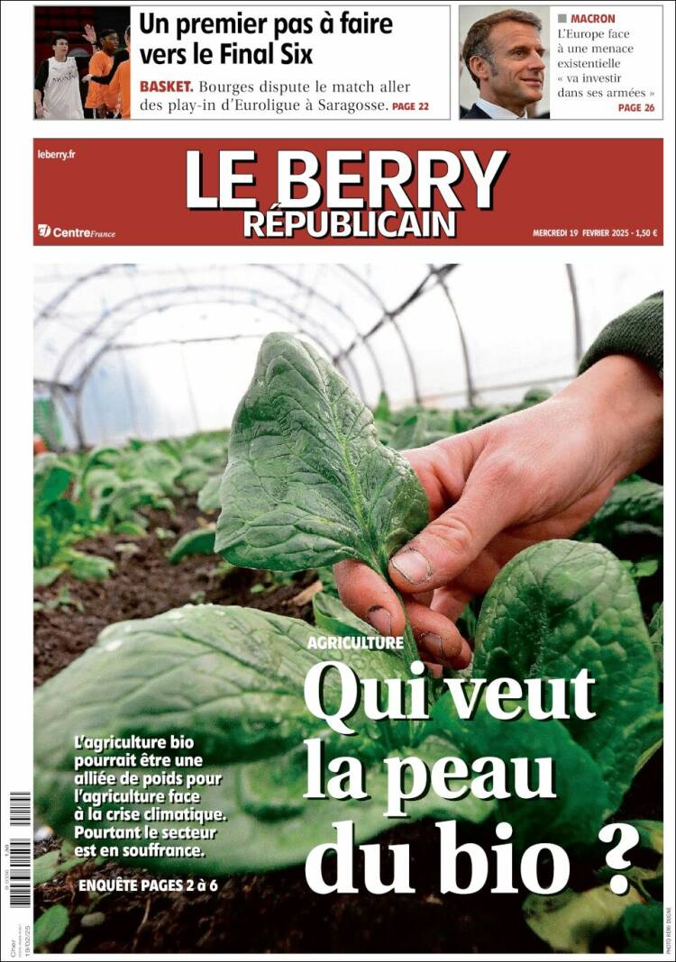 Portada de Berry Republicain (Francia)