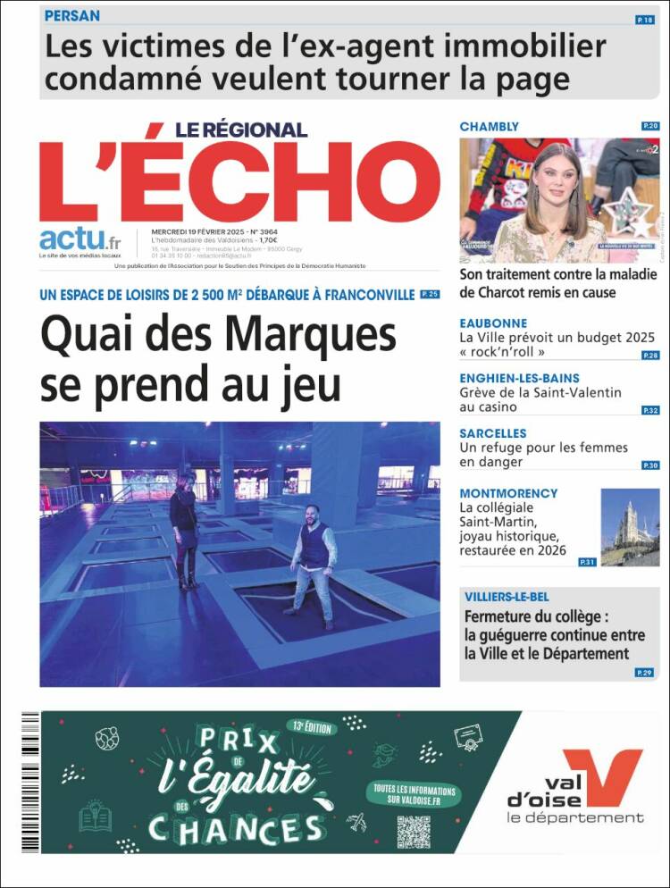 Portada de L'Echo de la Haute-Vienne (Francia)