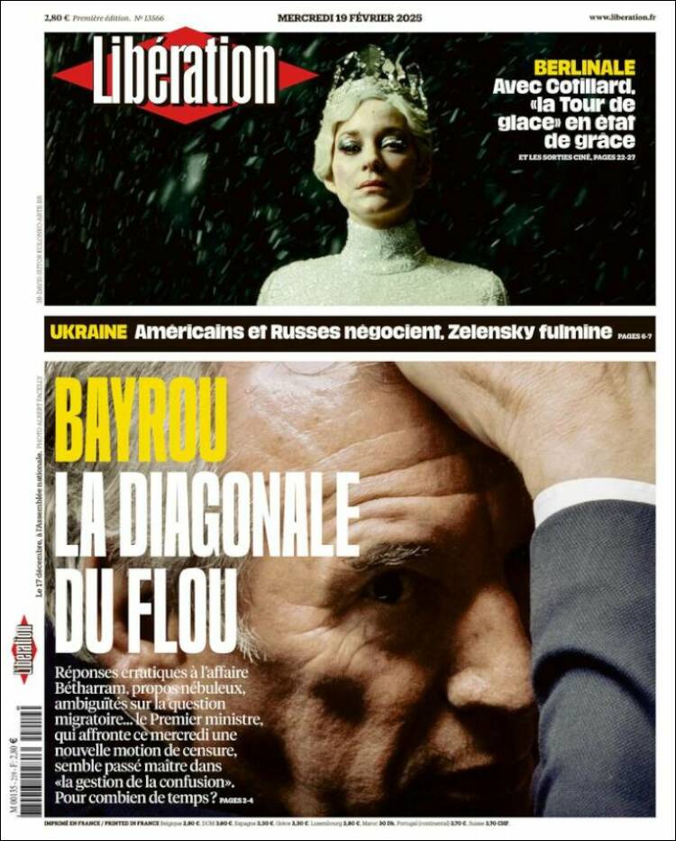 Portada de Libération (France)