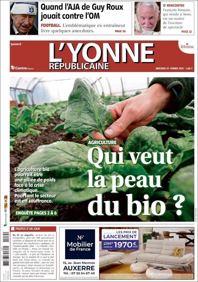 Portada de L'Yonne-Républicaine (France)