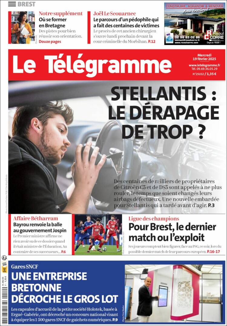 Portada de Télégramme (France)