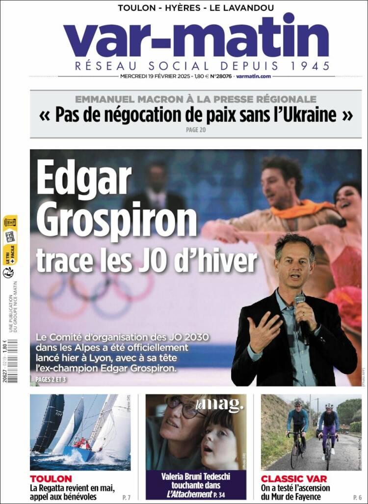 Portada de Var-Matin (Francia)