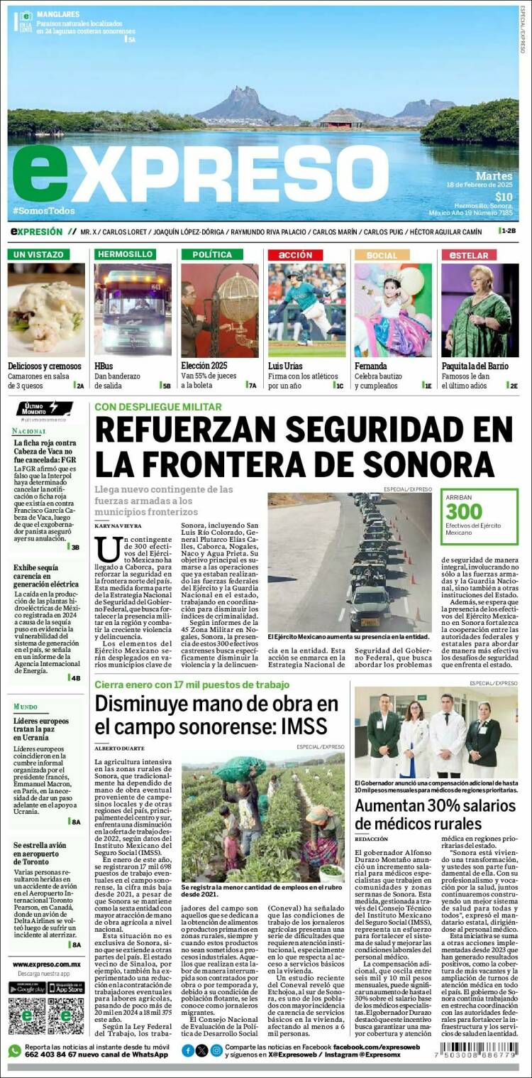 Portada de Expreso (México)