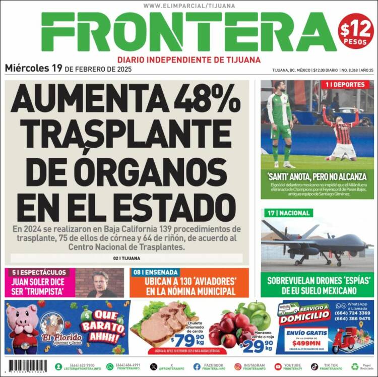 Portada de Frontera (México)