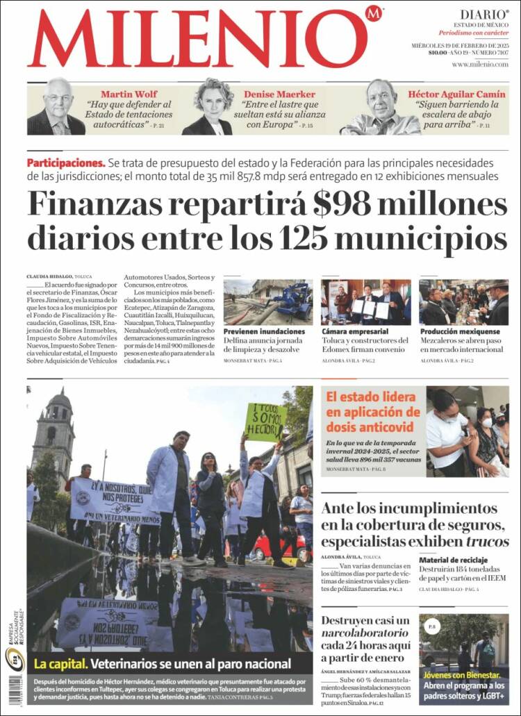 Portada de Milenio - Estado de México (Mexico)