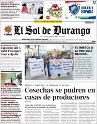 Portada de El Sol de Durango (Mexico)