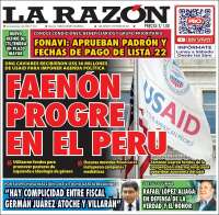 Portada de La Razón (Perú)