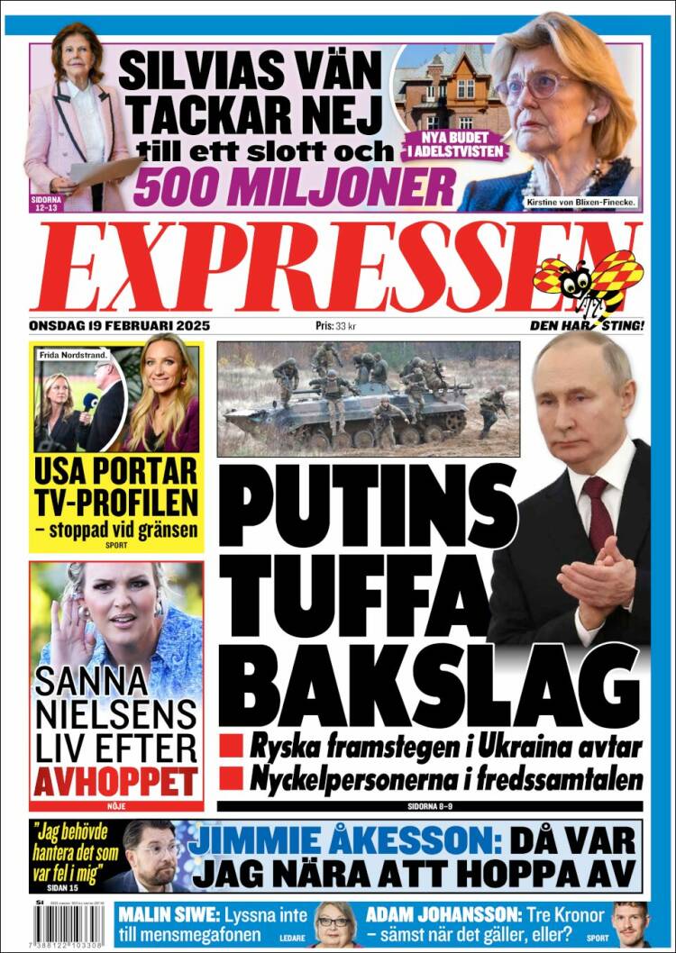 Portada de Expressen (Suecia)