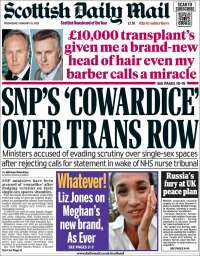 Portada de Scottish Daily Mail (Reino Unido)