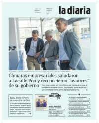 Portada de La Diaria (Uruguay)