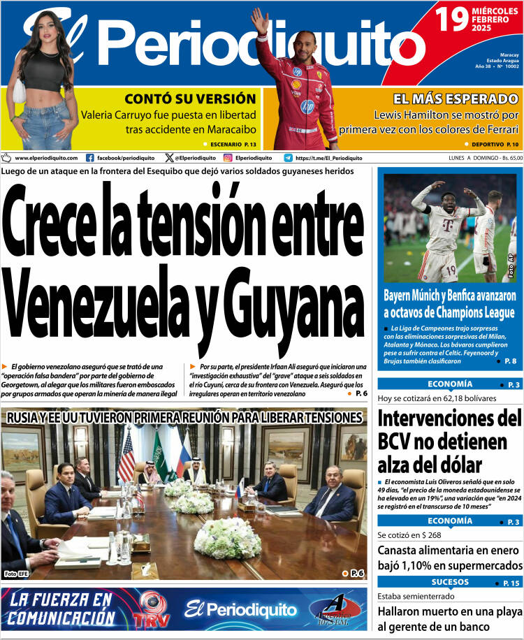 Portada de Periodiquito de Aragua (Venezuela)