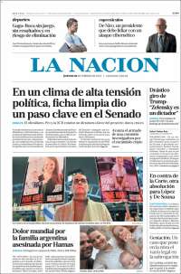 Portada de La Nación (Argentina)