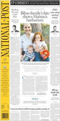 Portada de The National Post (Canada)