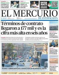 Portada de El Mercurio de Antofagasta (Chile)