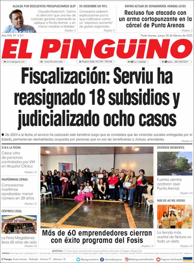 Portada de El Pingüino (Chile)