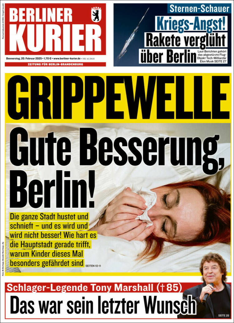 Portada de Berliner Kurier - Startseite BK (Alemania)