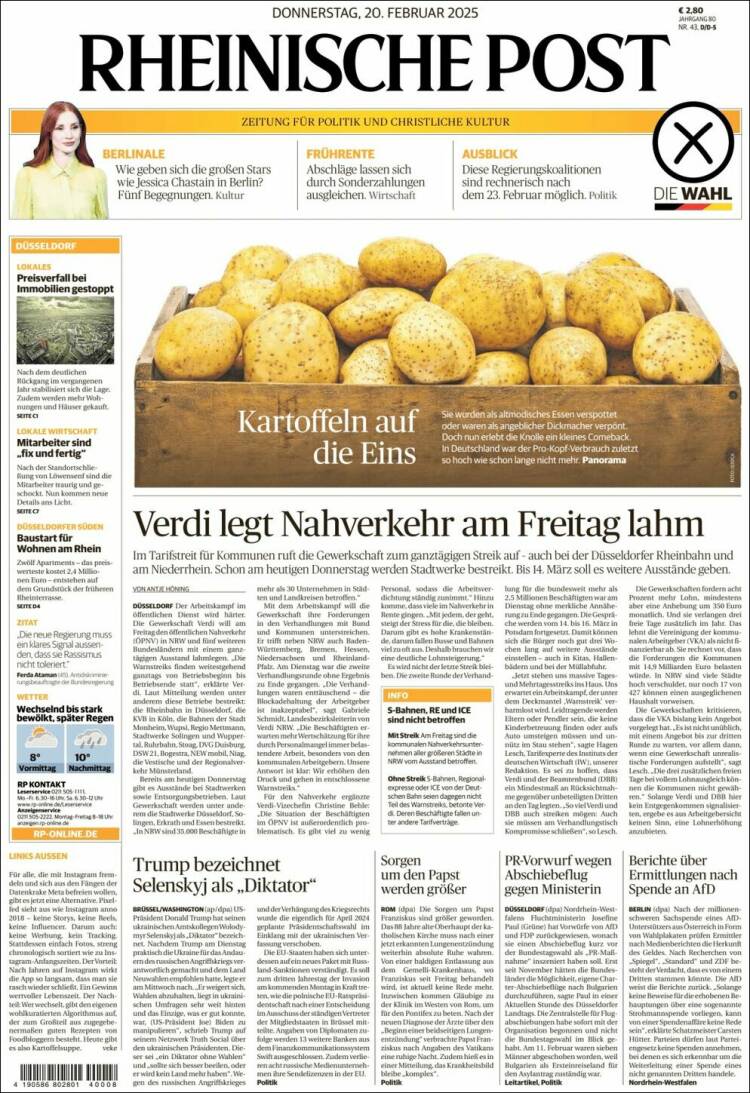 Portada de Rheinische Post (Germany)