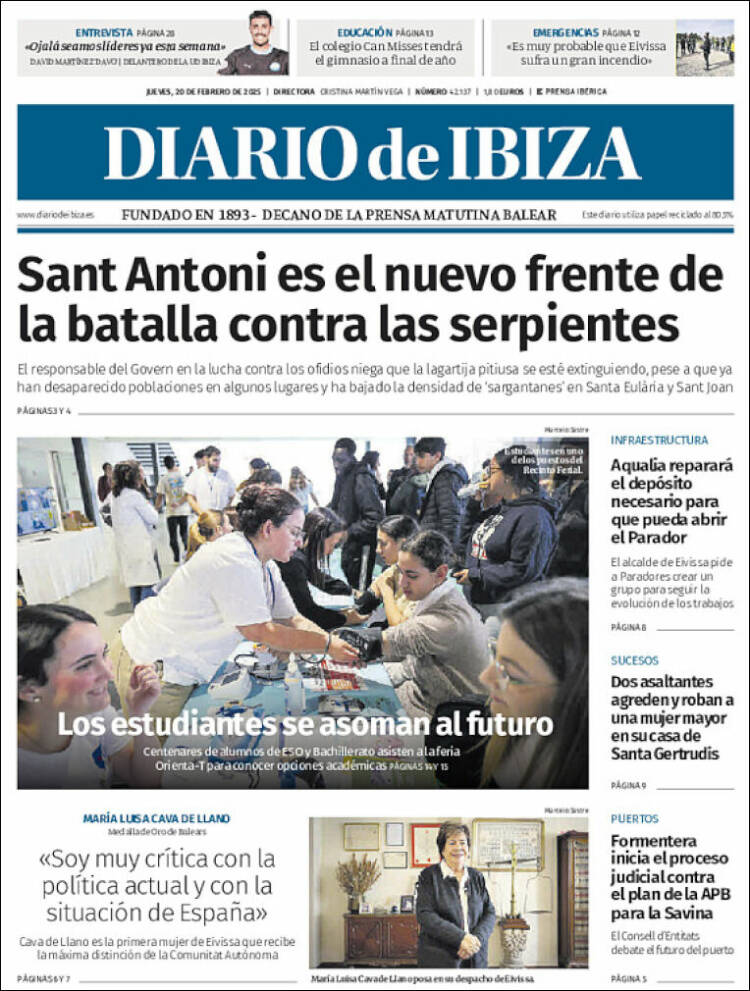 Portada de Diario de Ibiza (España)