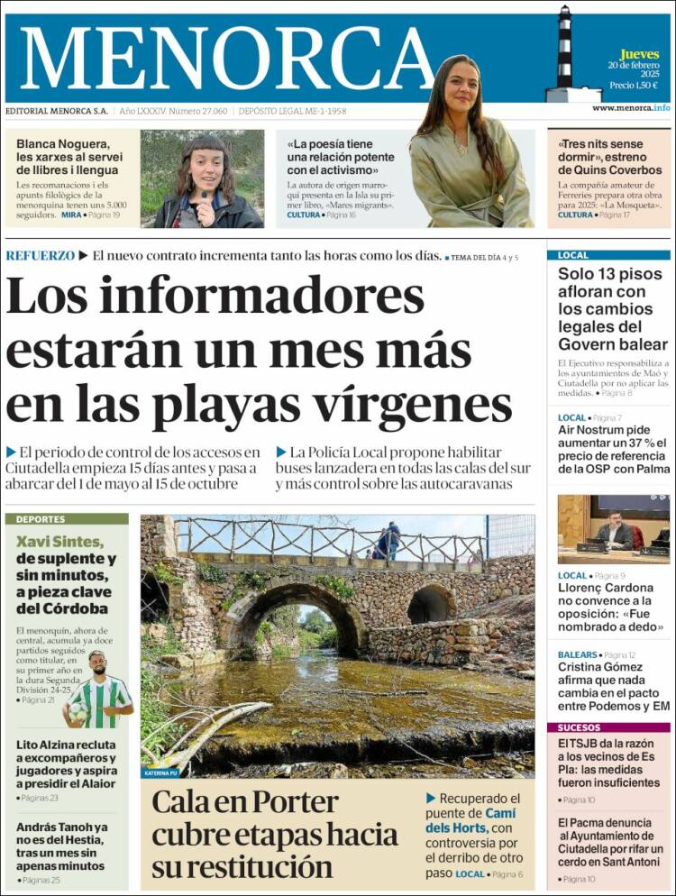 Portada de Menorca - Diario Insular (España)