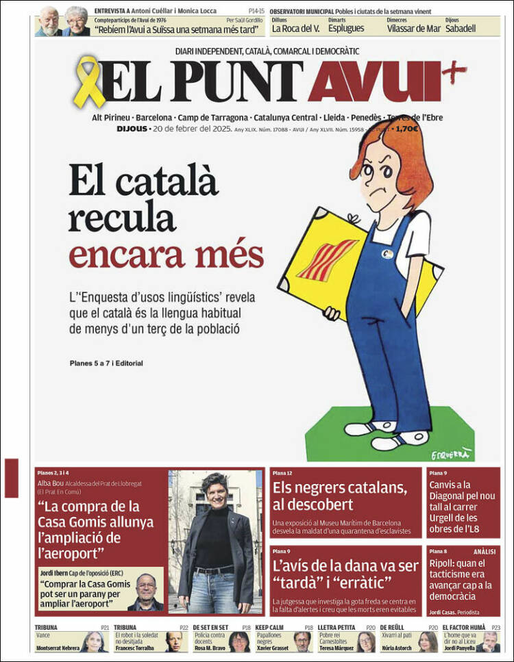 Portada de El Punt Avui (Spain)