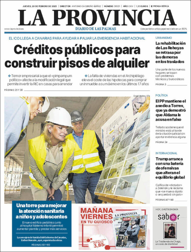 Portada de La Provincia (España)