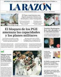 Portada de La Razón (Spain)