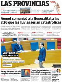 Portada de Las Provincias (España)